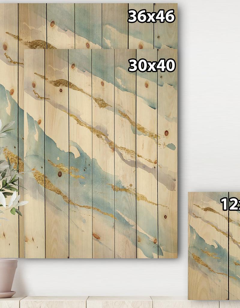 DesignQ Abstract Drift V2 - Posh & Lux Print On Natural Pine Wood