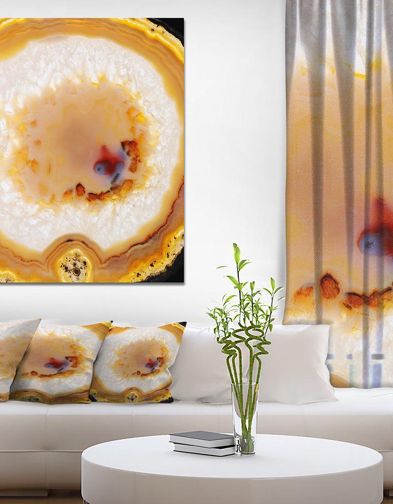 DesignQ Agate On Black - Stone Photographic On Wrapped Canvas