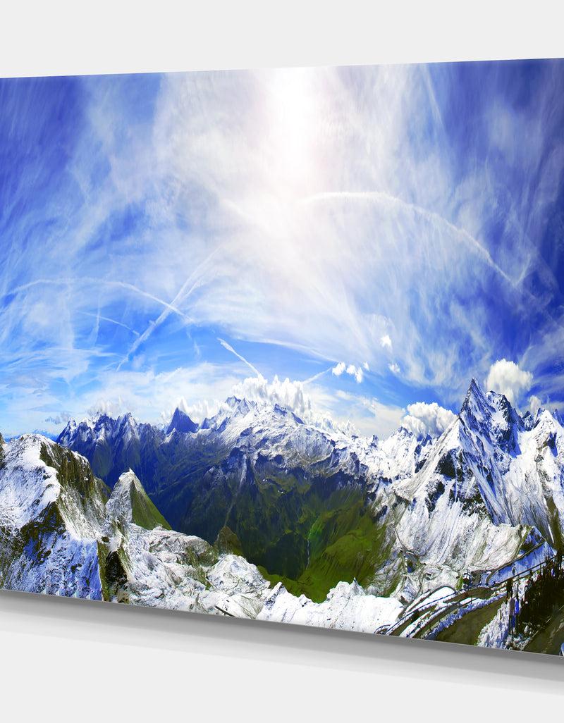DesignQ Alpine Grosslockner Panorama - Landscapes Photography On Wrapped Canvas
