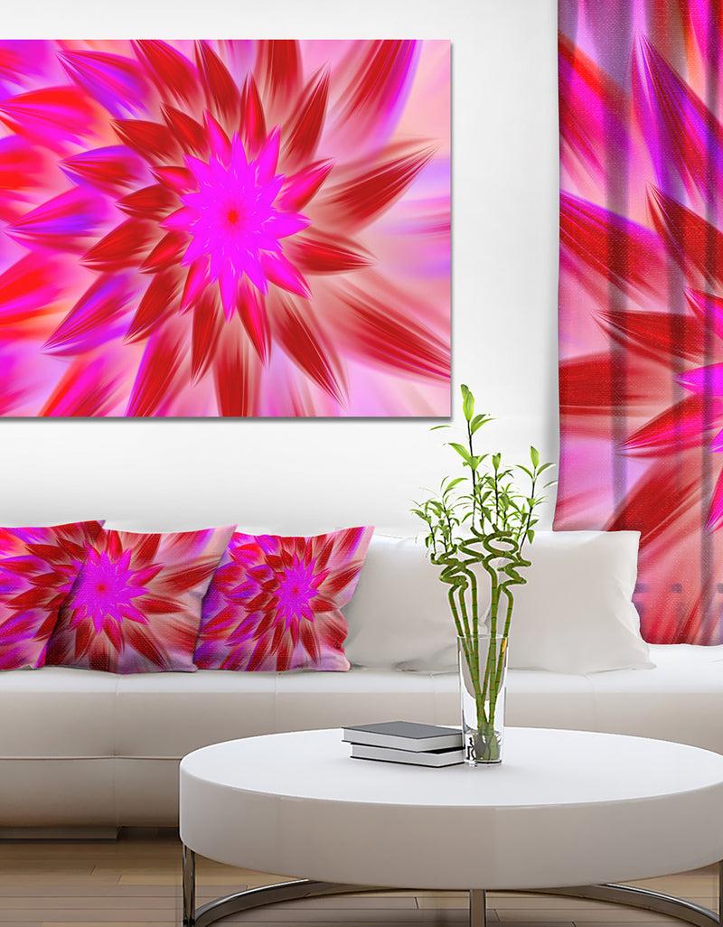 DesignQ Beautiful Pink Flower Petals - Extra Large Floral Canvas Art Print