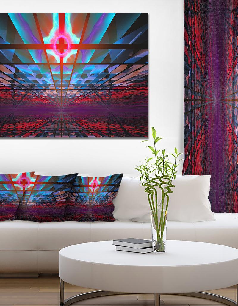 DesignQ Blue Cosmic Horizons Apocalypse - Abstract Art on Canvas
