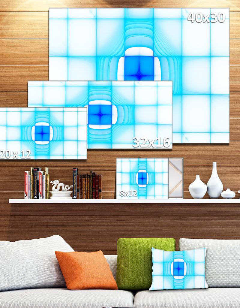 DesignQ Blue Thermal Infrared Visor - Abstract Wall Art On Canvas