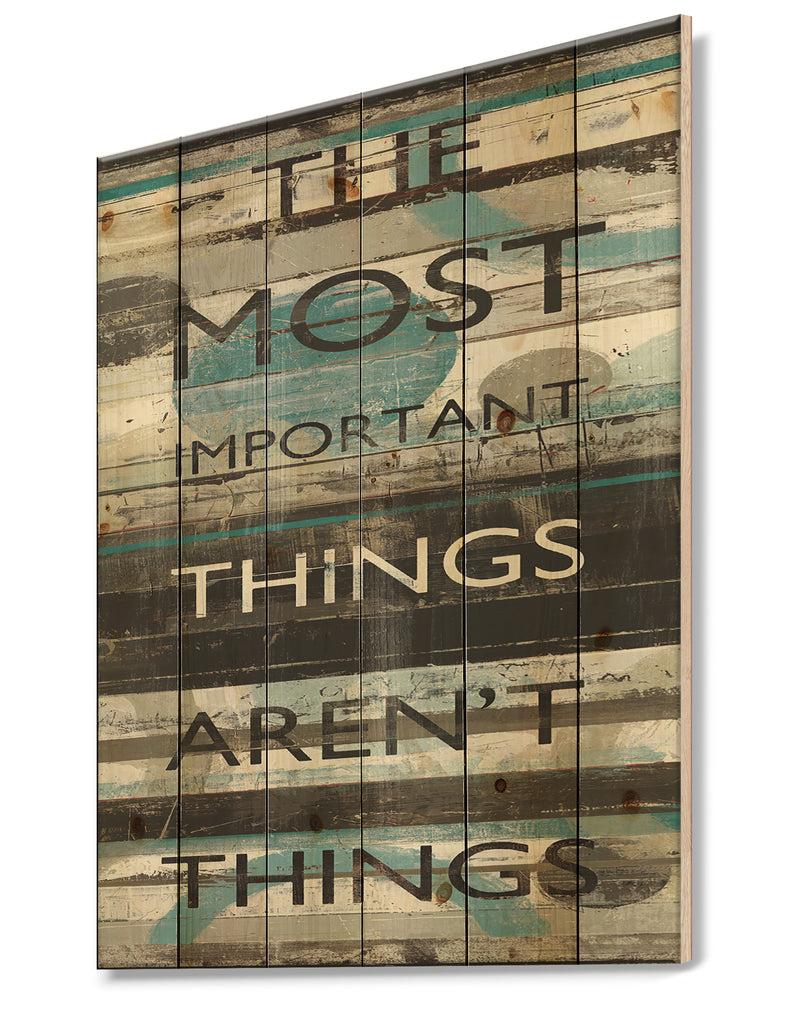 DesignQ Blue Zephyr Quote II - Cottage Inspirational Print On Natural Pine Wood