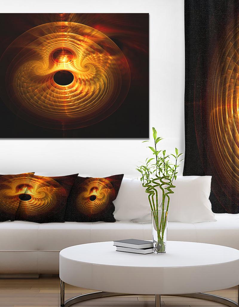 DesignQ Bright Yellow Magical Lights - Extra Large Abstract Canvas Art Print