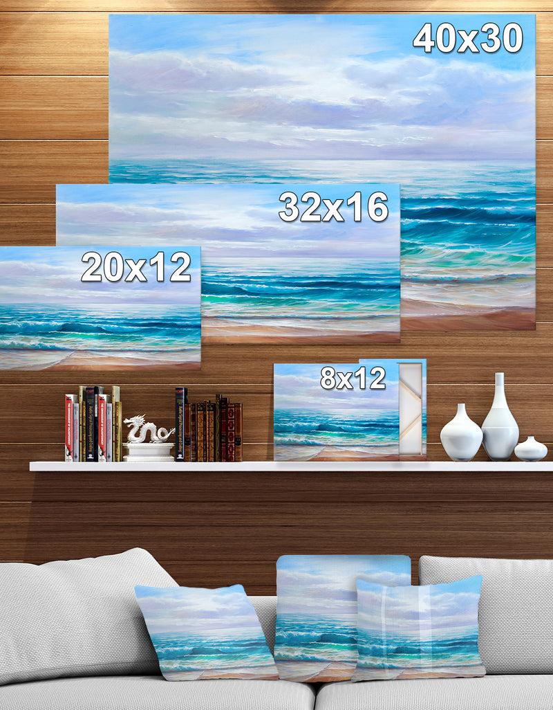 DesignQ Calming Ocean - Sea & Shore Photographic On Wrapped Canvas