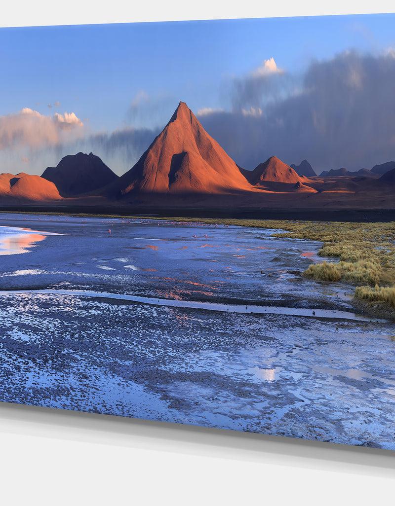 DesignQ Colorado Lagoon And Volcano Pabellon - Landscape Wall Artwork