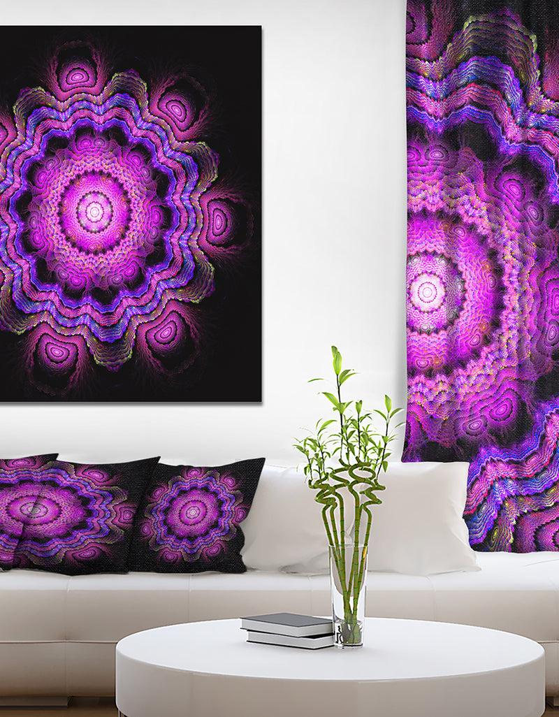 DesignQ Colored Circles - Floral Contemporary Art on wrapped Canvas