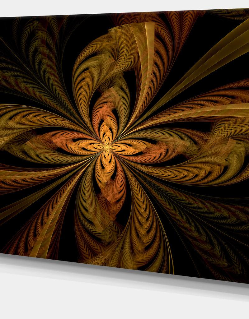 DesignQ Colorful Fractal Flower Pattern - Abstract Canvas Print Art