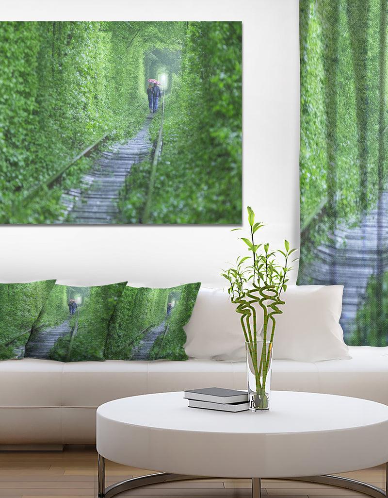 DesignQ Couple Walking Into Tunnel - Modern Landscpae Wall Art