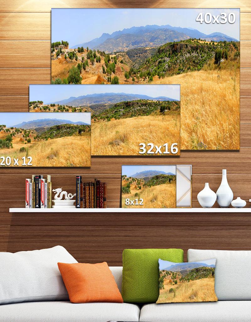 DesignQ Cyprus Landscape Panoramic View - Landscape Art Print Canvas