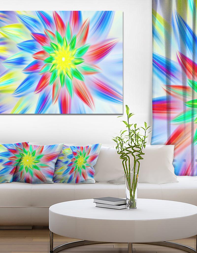 DesignQ Dance of Multi-Color Petals - Extra Large Floral Wall Art on Canvas