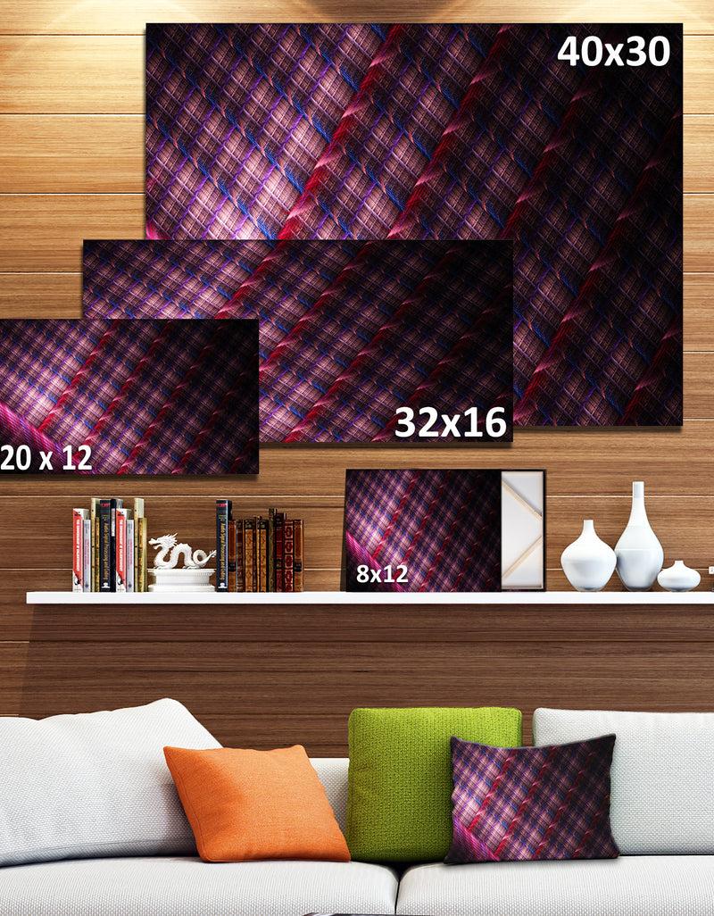 DesignQ Dark Pink Abstract Metal Grill - Extra Large Abstract Art On Canvas