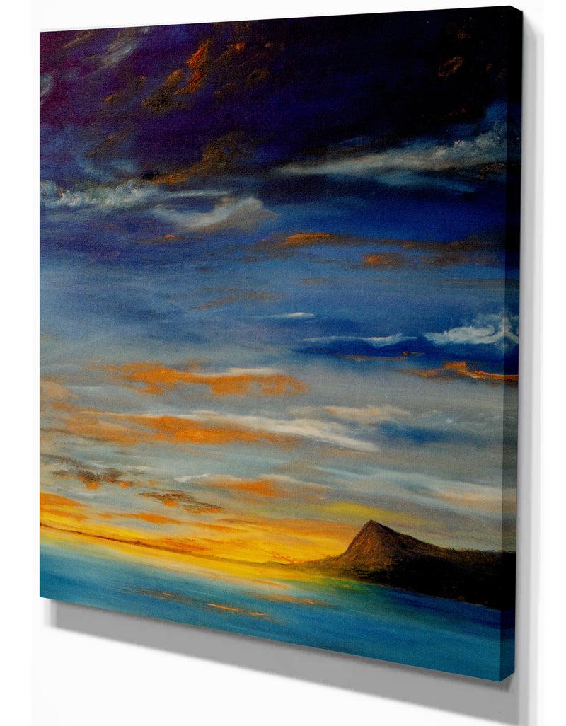 DesignQ Distant Mountain - Landscapes Photography On Wrapped Canvas