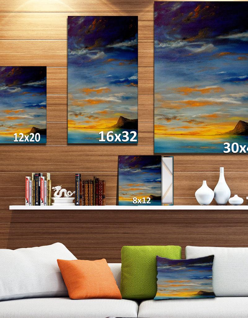 DesignQ Distant Mountain - Landscapes Photography On Wrapped Canvas