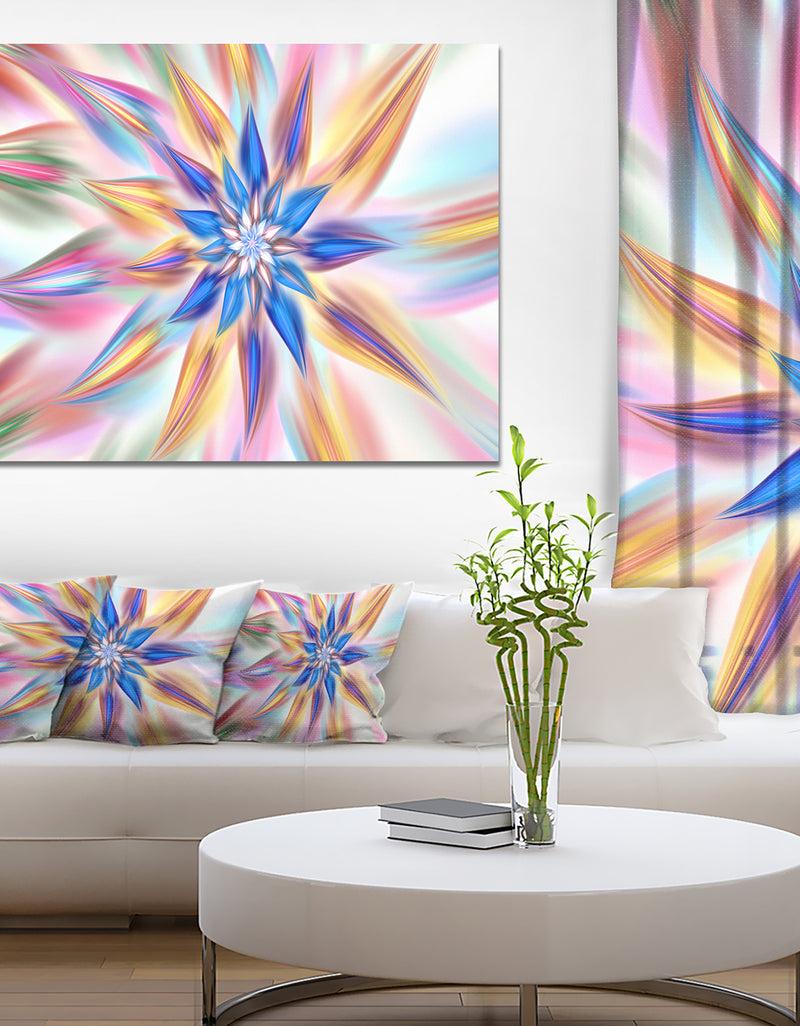 DesignQ Exotic Dance Of Multi-Color Petals - Extra Large Floral Canvas Art Print