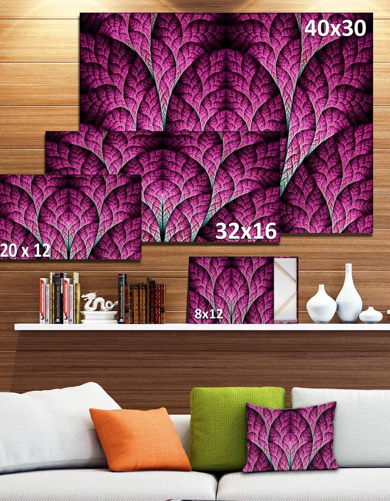 DesignQ Exotic Pink Biological Organism - Abstract Art On Canvas