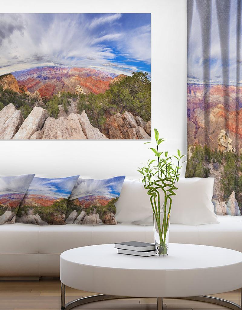 DesignQ Eye Looking at the Grand Canyon - Landscape Art Canvas Print