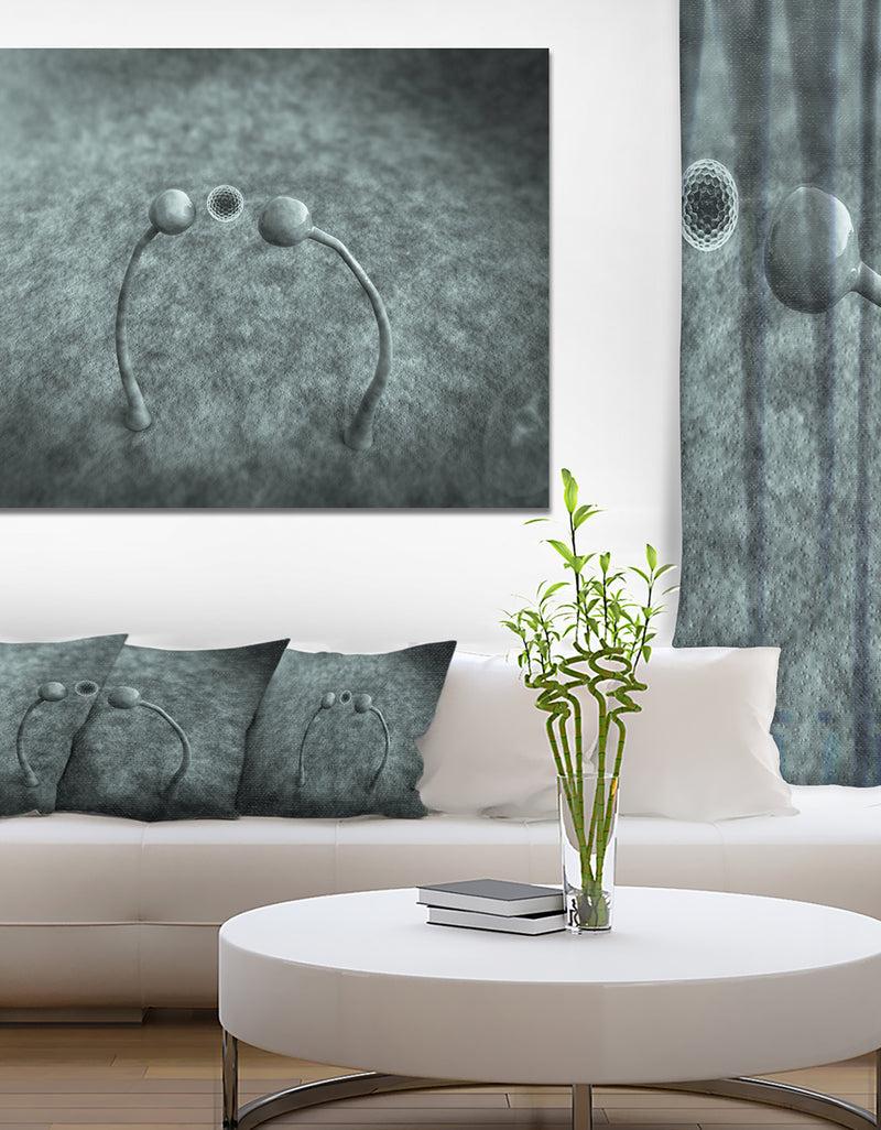 DesignQ Fungus on Leather Surface - Extra Large Landscape Canvas Art Print