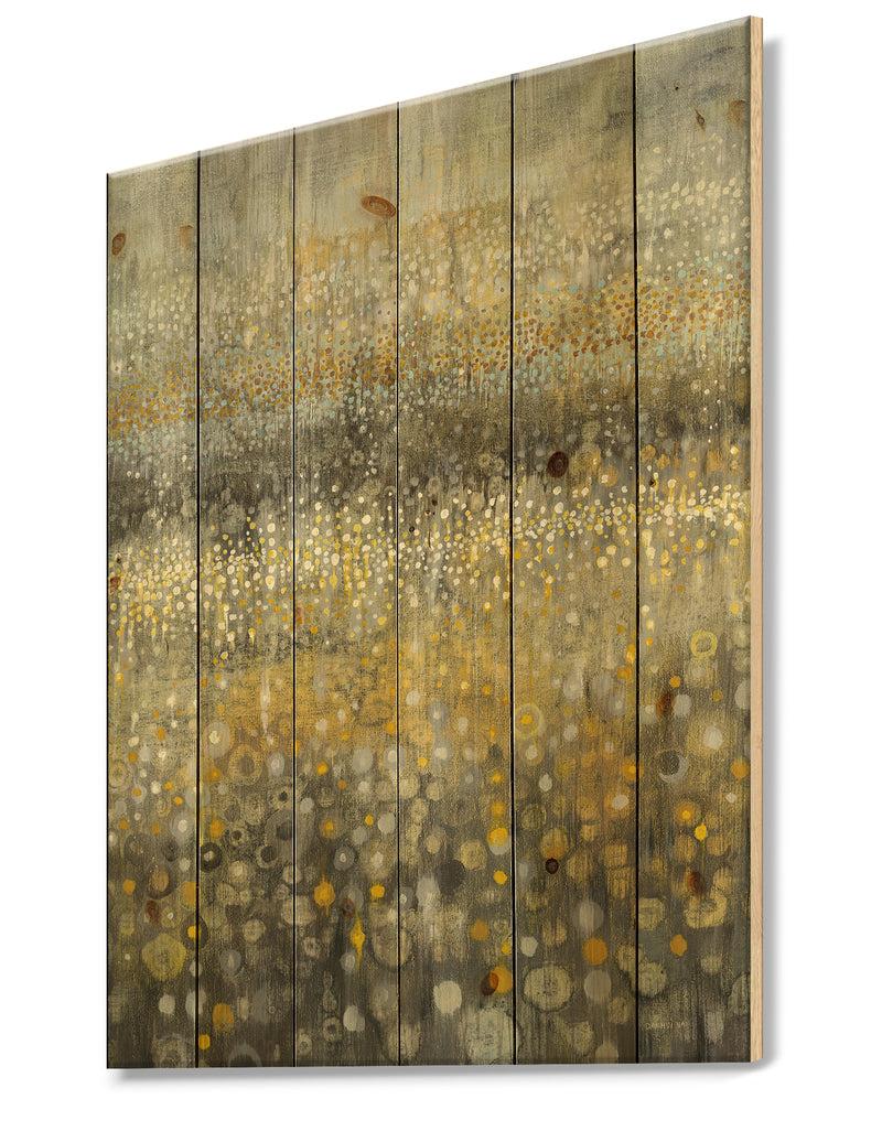 DesignQ Galm Abstract III - Transitional Print On Natural Pine Wood