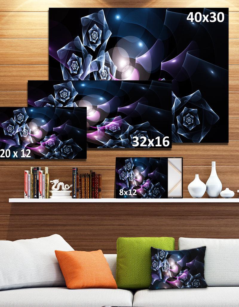 DesignQ Glowing Bouquet Of Beautiful Roses - Abstract Wall Art On Canvas