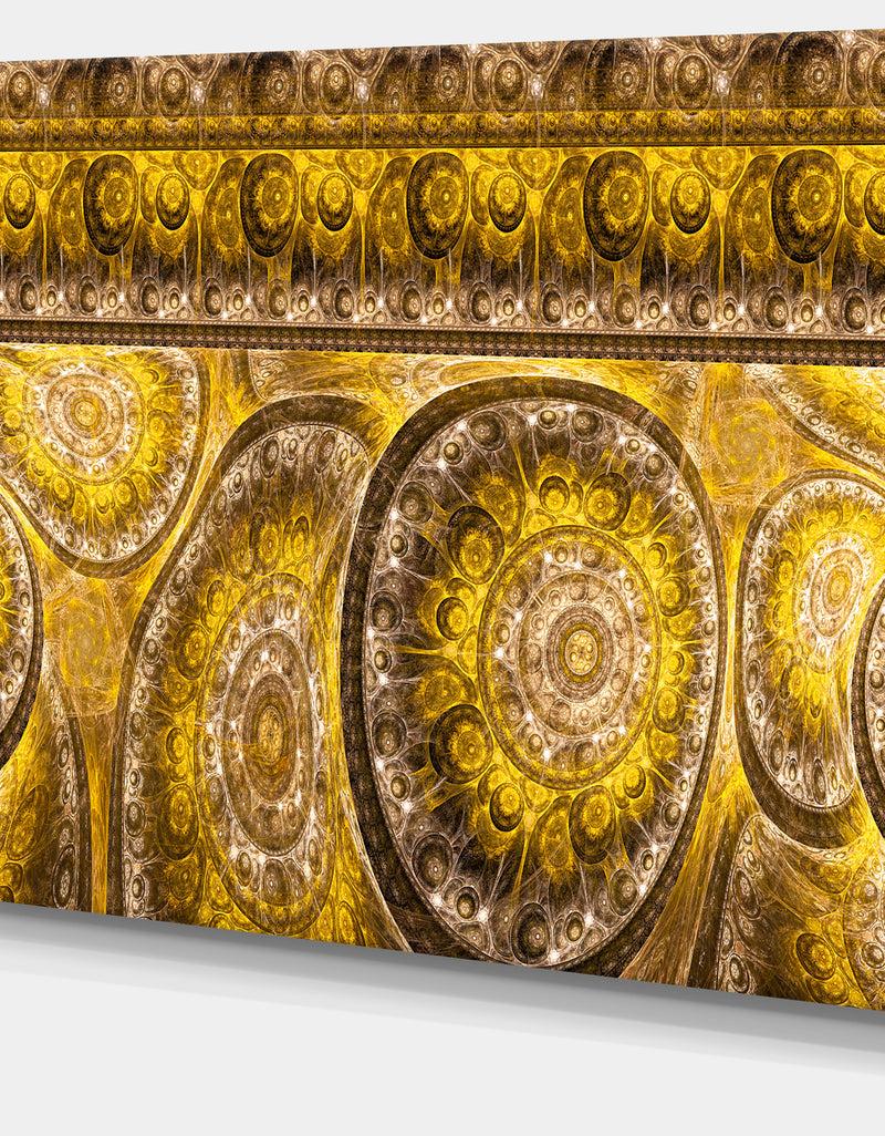 DesignQ Golden Extraterrestrial Life Cells - Modern Floral Art
