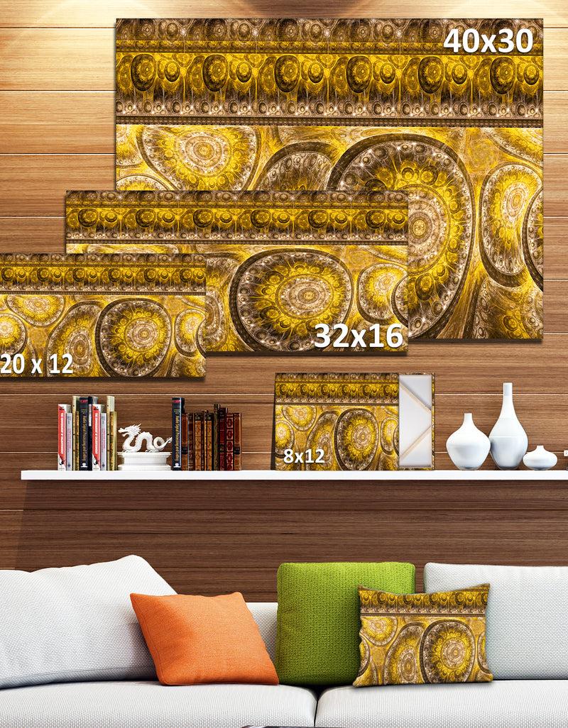 DesignQ Golden Extraterrestrial Life Cells - Modern Floral Art