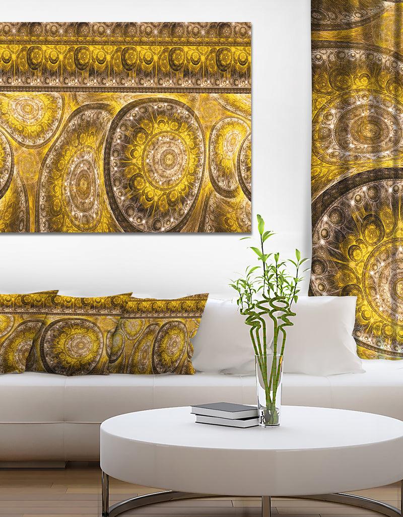 DesignQ Golden Extraterrestrial Life Cells - Modern Floral Art