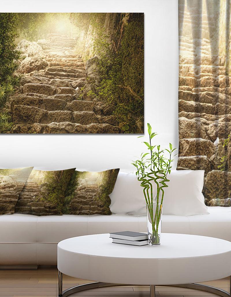 DesignQ Holy Light and Upstairs - Landscape Canvas Wall Artwork