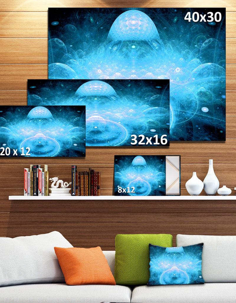 DesignQ Infinite Light Blue Universe - Extra Large Floral Canvas Art Print