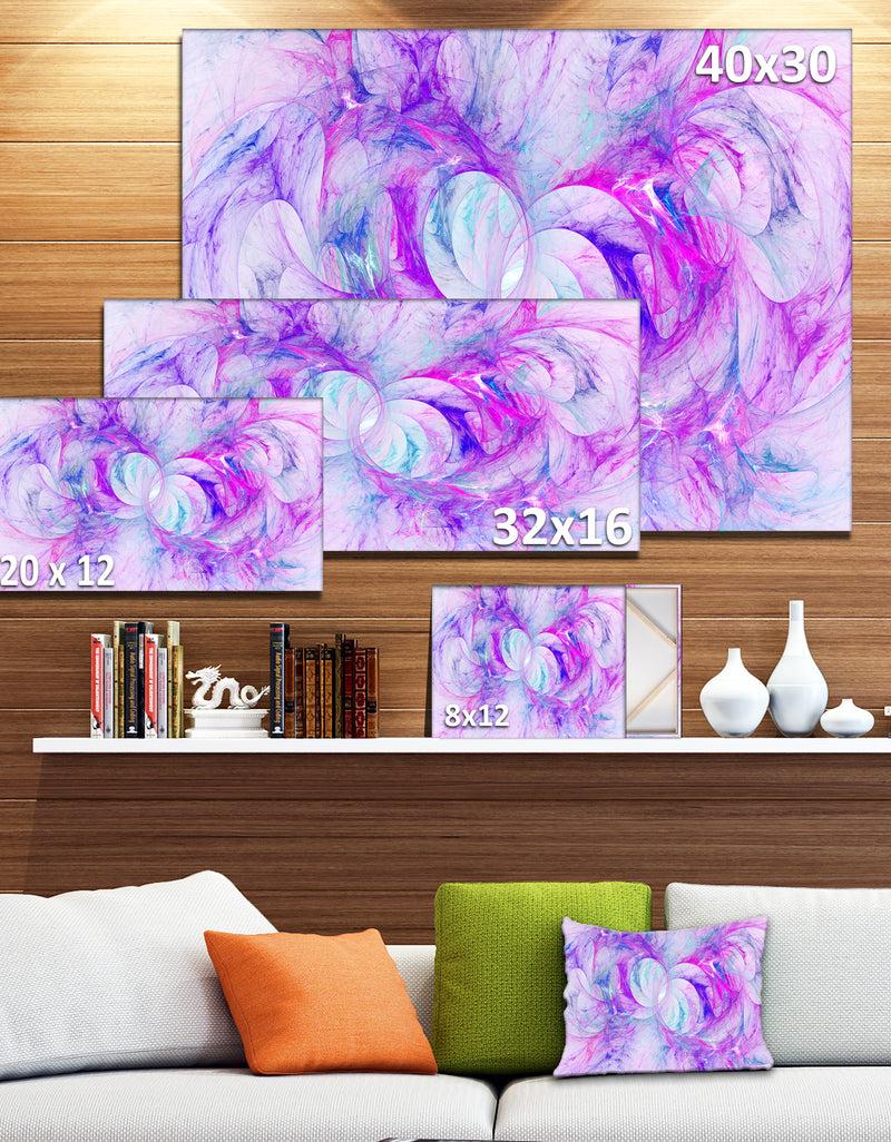 DesignQ Light Purple Fractal Texture - Abstract Artwork On Canvas