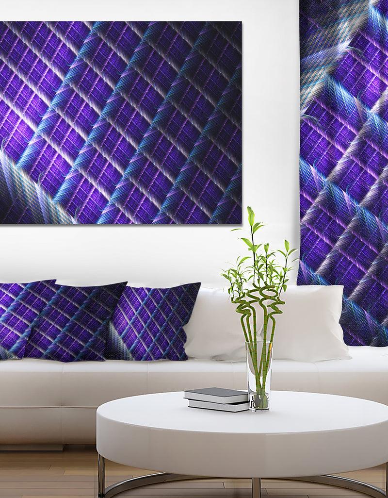 DesignQ Light Purple Metal Grill - Extra Large Abstract Art On Canvas