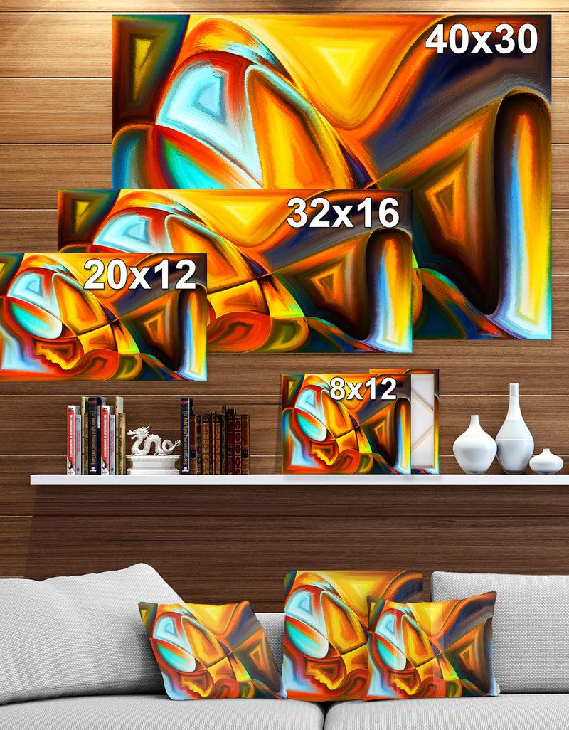 DesignQ Lights Of Passions - Abstract People Print On Wrapped Canvas