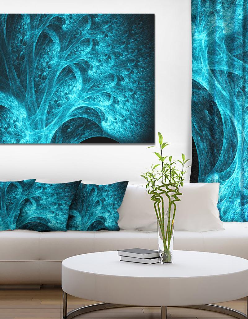 DesignQ Magical Blue Psychedelic Forest'Extra Large Abstract Canvas Art Print