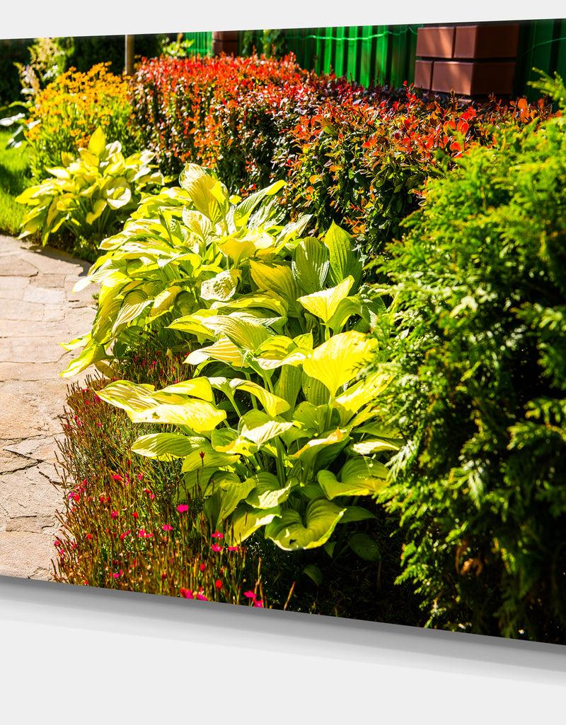 DesignQ Modern Green Garden Design - Landscape Wall Artwork