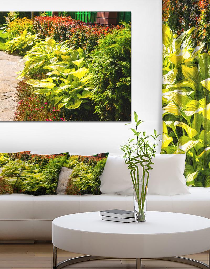 DesignQ Modern Green Garden Design - Landscape Wall Artwork