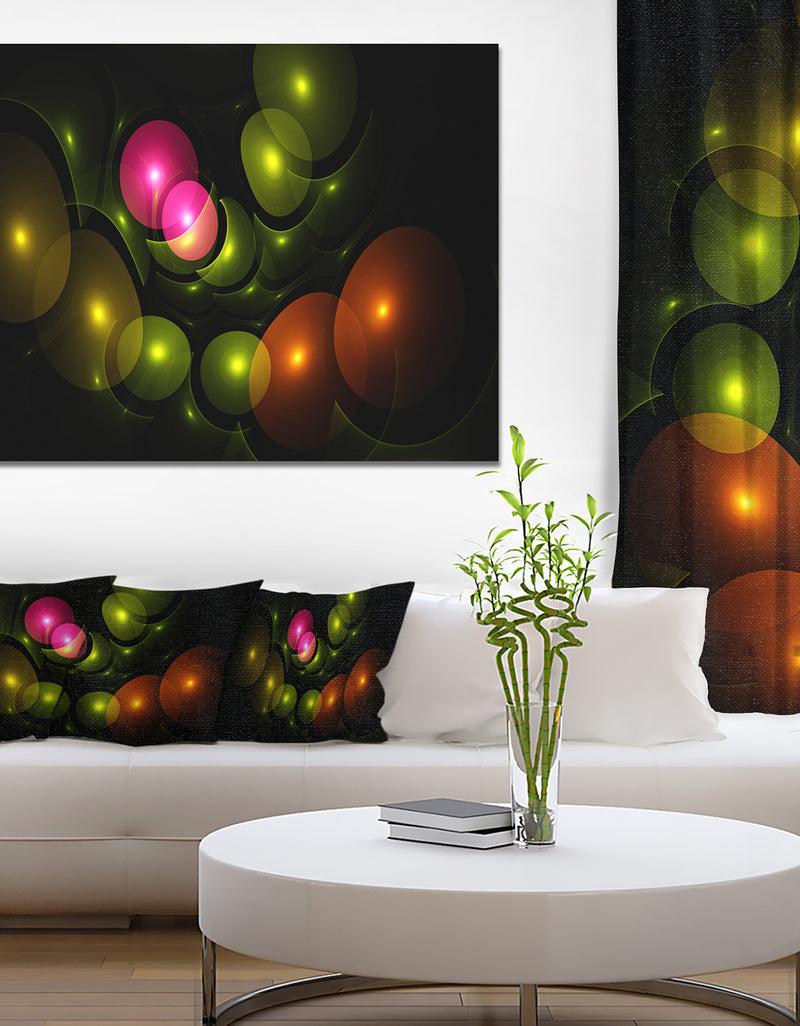 DesignQ Multi-Color 3D Surreal Circles - Abstract Wall Art Canvas