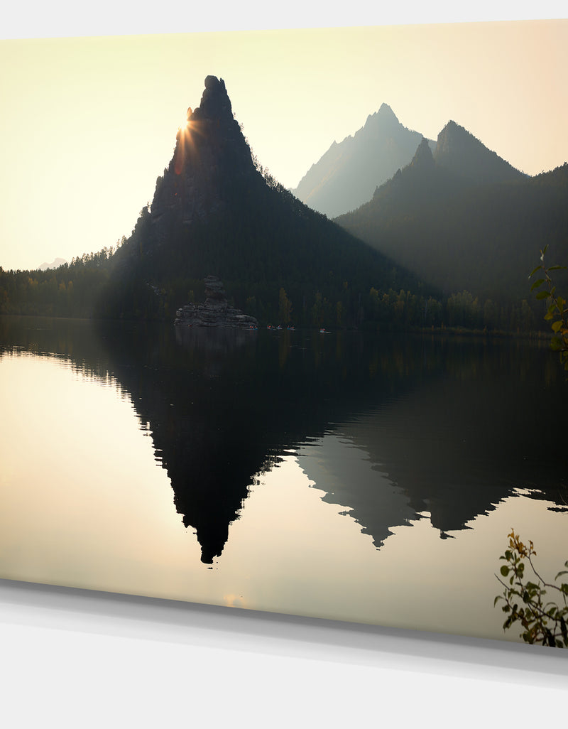 DesignQ National Park Burabay At Sunset - Landscape Canvas Wall Artwork