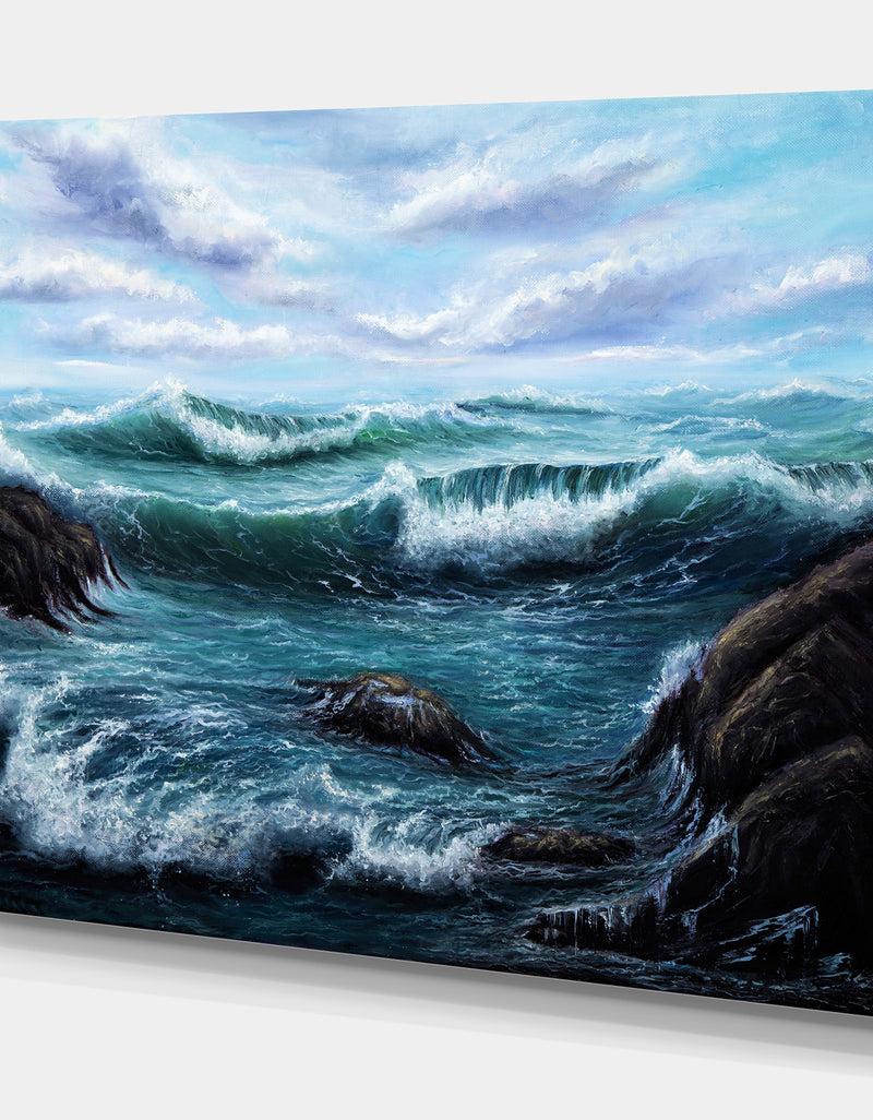DesignQ Ocean Shore View - Sea & Shore Photography On Wrapped Canvas