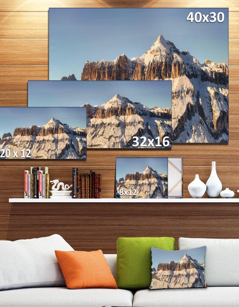 DesignQ Overcast Sky Over Italian Alps - Landscape Print Wall Artwork