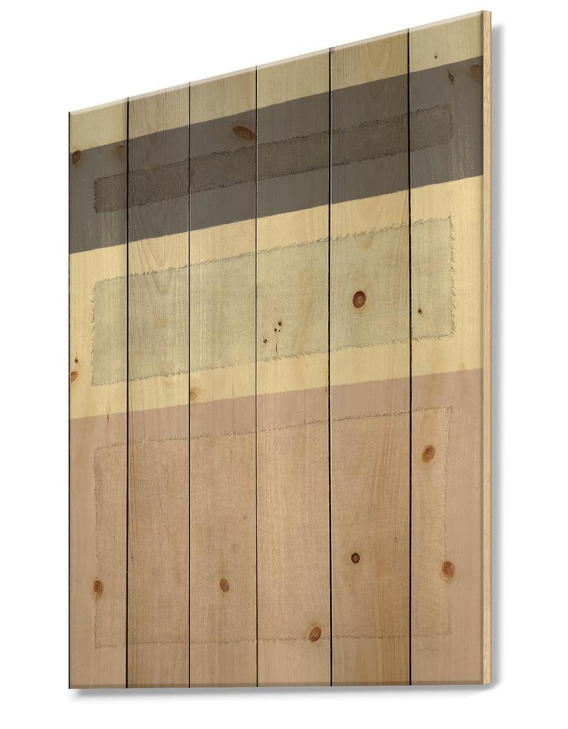 DesignQ Painted Weaving IV FB - Modern & Contemporary Print On Natural Pine Wood