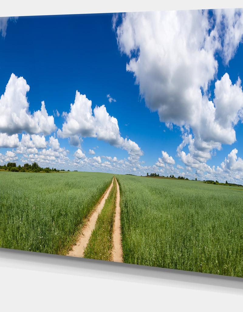 DesignQ Path In Bright Summer Panorama - Modern Landscpae Wall Art