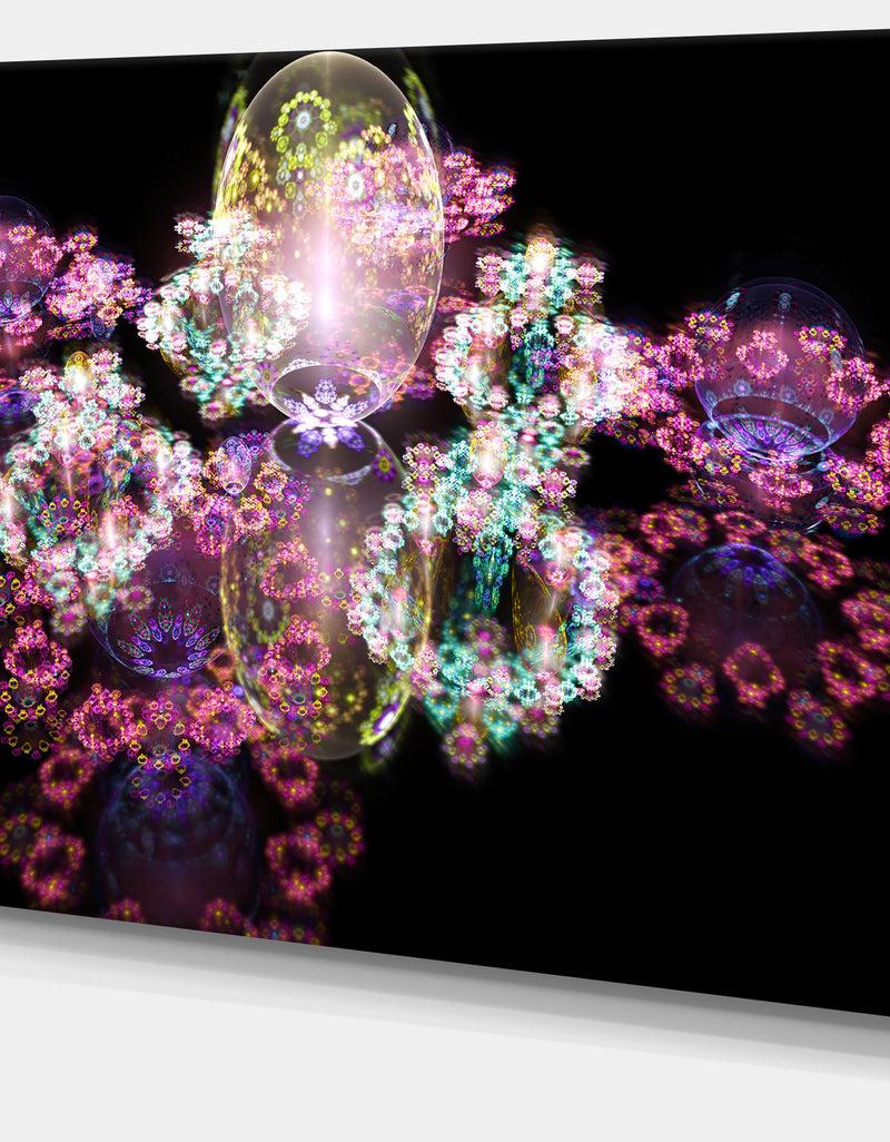 DesignQ Pink Water Drops On Mirror - Extra Large Abstract Canvas Art Print
