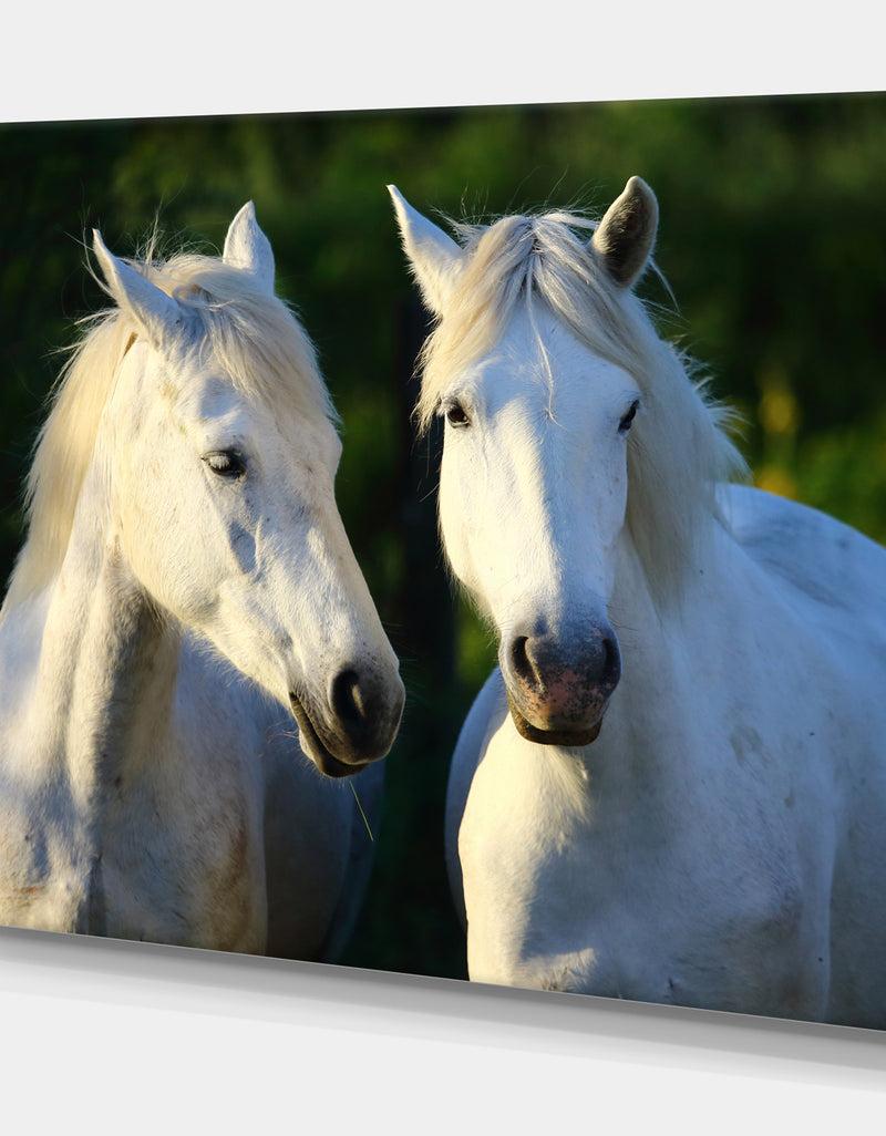DesignQ Portrait Of Gorgeous Horses - Farmhouse Animals Photographic On Wrapped Canvas