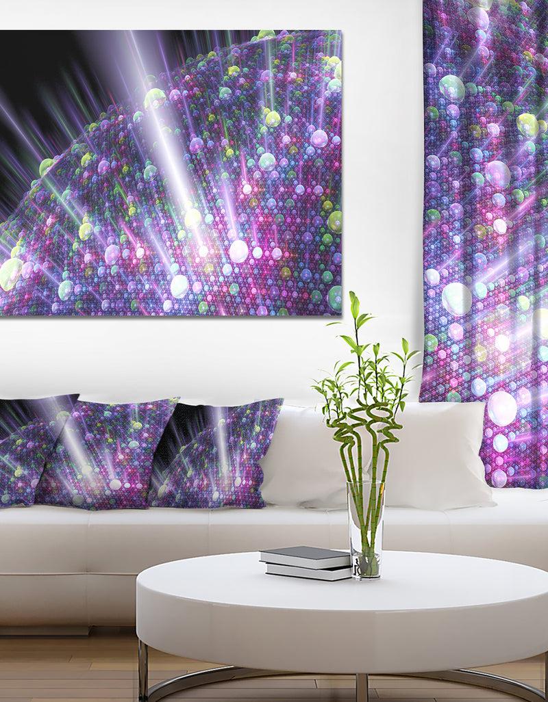DesignQ Purple Solar Bubbles Planet - Extra Large Abstract Canvas Art Print