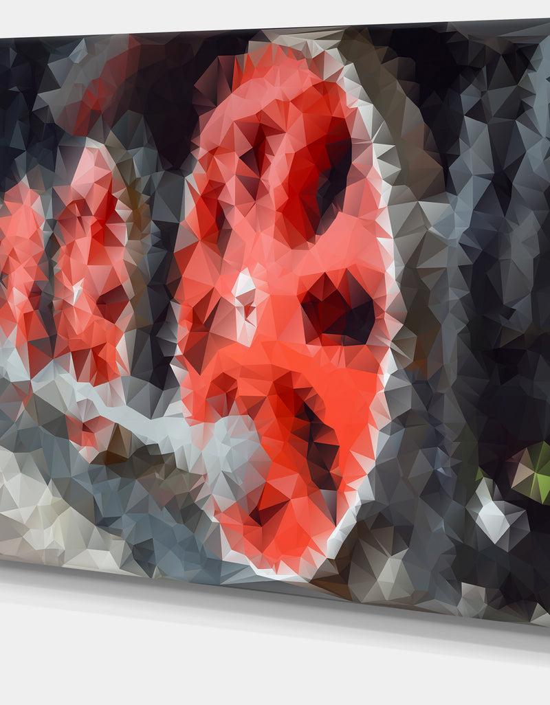 DesignQ Red Wheels Of Old Steam Train - Large Wall Artwork