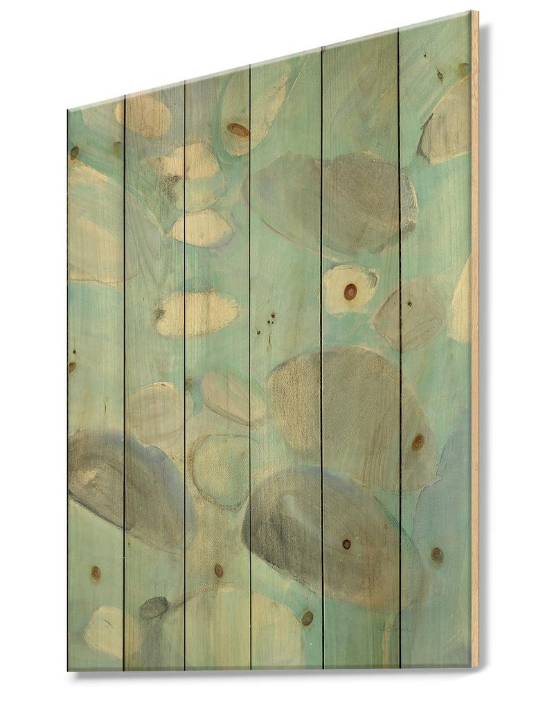 DesignQ Running Water II - Traditional Print On Natural Pine Wood