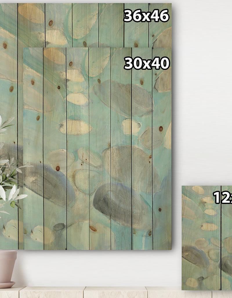 DesignQ Running Water II - Traditional Print On Natural Pine Wood