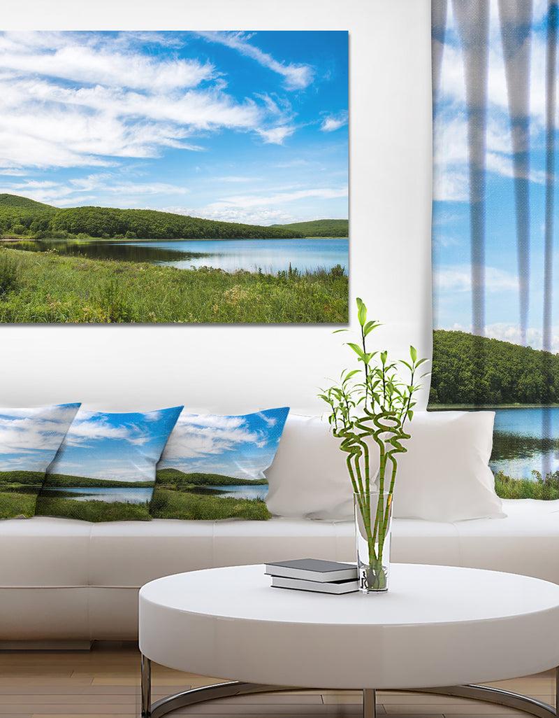 DesignQ Scenic View Of Pacific Ocean Beach - Landscape Wall Artwork