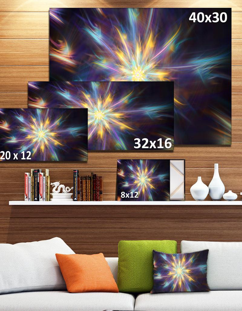 DesignQ Shining Multi-Color Exotic Flower - Extra Large Floral Canvas Art Print