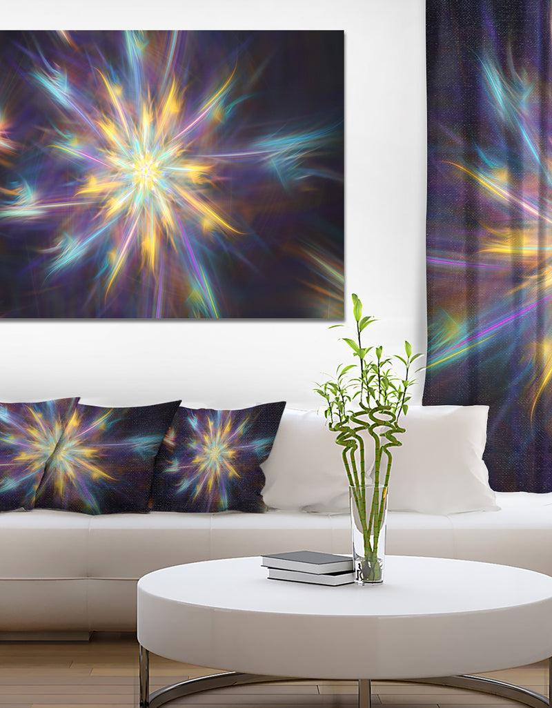 DesignQ Shining Multi-Color Exotic Flower - Extra Large Floral Canvas Art Print